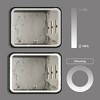 LED Classy Vanity Mirror 40"x32", Led Wall Lighted Mirror Dimmable Touch, Anti-Fog CRI 95, Adjustable 3000K-6000K, Black Metal Frame Luxurious Design - 2 of 4