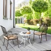 Maggift Patio End Tables, Modern Decorative Side Tables, Stylish Design for Patio, Living Room, Indoor and Outdoor Use, White, 23.6"*23.6"*20.7" - 3 of 4
