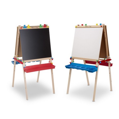 Melissa Doug Deluxe Standing Art Easel Dry Erase Board Chalkboard Paper Roller Target