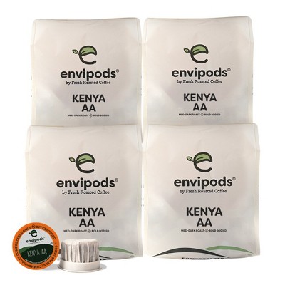 Fresh Roasted Coffee - Medium-Dark Roast Kenya AA Coffee - 48ct compostable envipods