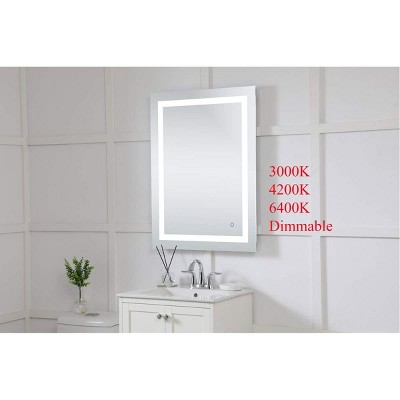 Helios 27in x 36in LED Vanity Mirror with Touch Sensor and Multicolor Temperature