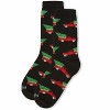 Memoi Women's Christmas Tree Truck Holiday Crew Socks Black 9-11 - 3 of 3