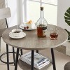 Kumasinova 24" Round PU Leather Bar Stools Set with Bar Table,Set of 3,Modern Minimalist Counter Set with Steel Legs,200/350lbs Max - 4 of 4