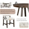 Whisen Retro Style 5-Piece Extendable Dining Set with 4-Botton Tufted Upholstered Chairs - 4 of 4