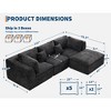140" Cloud Sectional Couches, Convertible l-Shape Boneless Couch with Ottoman, 5 Seater Modular Sectional Sofa - 2 of 4