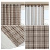 PAGED 50x84 Inch Back Tab Yarn Dyed Plaid Weave Blackout Curtains,Curtain Panels with Fleece Lining for Living Room,Bedroom - 4 of 4