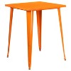 Emma and Oliver Commercial 31.5" Square Colorful Metal Indoor-Outdoor Bar Height Dining Table - 2 of 2