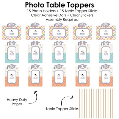 Hippie Groove Grad 4x6 Photo Display Centerpiece Kit - 15 Pieces