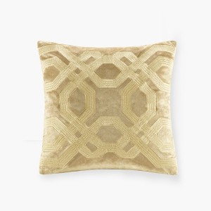 Kumasinova 22"/20"/18" Decorative Pillows for Bed,Hand-Beaded Velvet Couch Pillows with 100% Goose Feather Insert,Bed Pillows for Home Decor - 1 of 4