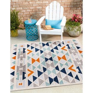 Unique Loom  Aruba Outdoor Bubali Area Rug - 1 of 4