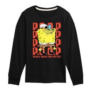 Boys' - SpongeBob SquarePants - People Order Our Patties Long Sleeve Graphic T-Shirt - 1 of 4