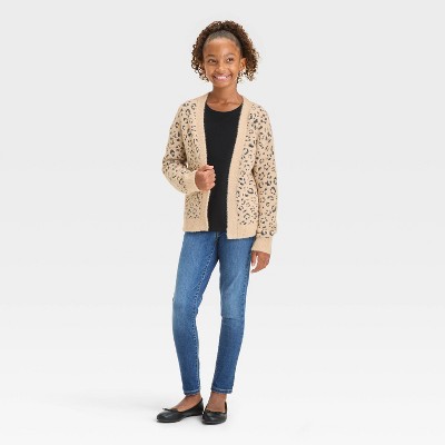 Cat & Jack - Brandclub - Girls' Leopard Print Open Layering