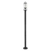 Sana Collection Outdoor Glass Fixture - 94" Tall, Dimmable, 2 Bulbs, Matte Black Finish - 3 of 4