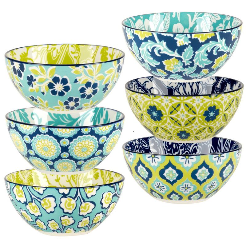 Certified International Set of 6 13oz Tapestry All Purpose Bowls, 2 of 11