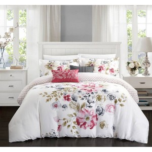 Chic Home Design King 5pc Aylett Comforter & Sham Set Rose, Pink
