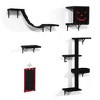 DOMETOUR 5 Pcs Wall Mounted Cat Climber Set, Floating Cat Shelves and Perches, Cat Activity Tree with Scratching Posts - 4 of 4