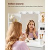 Modern Vanity Desk with LED Lights & Mirror, Makeup Dressing Table with 6 Drawers & 4 Shelves, Adjustable Lighting - 3 of 4