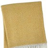 HomeRoots 55" X 70" Gold And White Cotton Blend Woven Herringbone Plush Throw Blanket with Fringe - 4 of 4