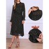INSPIRE CHIC Women's Sheer Sleeve Smocked Waist Midi Metallic Stars Party Dresses with Lining - 2 of 4