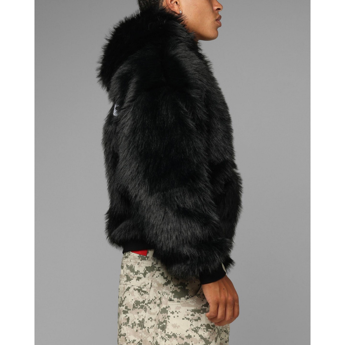 Мужская куртка LOITER Eastern Bloc Faux Fur Jacket - Black L, цвет: Чёрный — фото 5