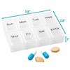 MPM Detachable 7 Day Pill Organizer Box, Weekly Medicine Container, Portable Travel Daily Pill Case, See-Through Lids, F - 2 of 4