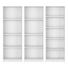 Okak Minimalism Bookshelf, Three-piece Book Shelves with 13 Open Shelves, Storage Organizer for Living Room, Office, White - 4 of 4