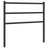 vidaXL Metal Headboard in Black - Steel Bed Header with Back Support for Bedroom Furniture - Fits 39.4" Mattress Width - Robust & Stable - 2 of 4