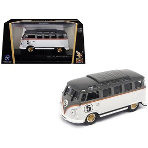 1962 Volkswagen Microbus #5 Van Bus White 1/43 Diecast Model by Road Signature - 1 of 3