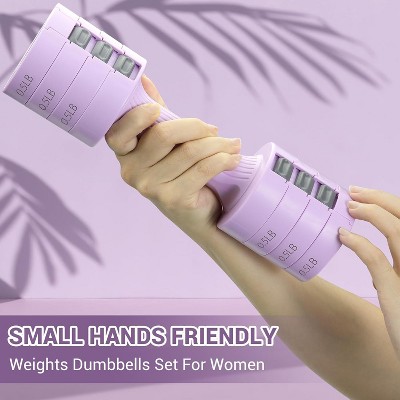 Sportneer Adjustable Dumbbells: 5 lb Set of 2, 2lb-5lb, Fast Adjust, 4-in-1 Weights for Men