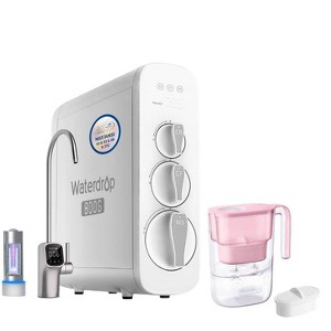 Waterdrop G3P800 800 GPD RO System with Free Elfin Pink Water Filter Pitcher - 1 of 4