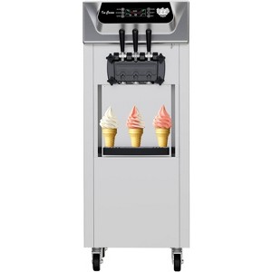 2x7L Dual-Hopper Soft Serve Ice Cream Maker - 2200W, 20-28L/H Output, LCD Display & Self-Cleaning Function - 1 of 4