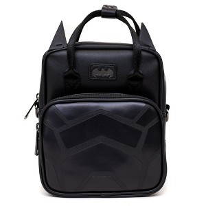DC Comics Bag, Crossbody, Batman Embossed Armor Texture Black, Vegan Leather - 1 of 4