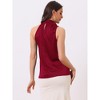 Allegra K Women's Satin Halter Neck Elegant Sleeveless Silky Summer Top - 4 of 4