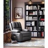 GustoWave 22'' W Rocker Swivel Reclining Chair, Lazy Recliner Sofa, PU Leather Swivel Recliner, Side Pocket and Cup Holder for Nursery and Adults - 3 of 4