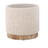 Carolina Chair  Table Handwoven Hestia Round Wood Base Storage Ottoman - 3 of 4