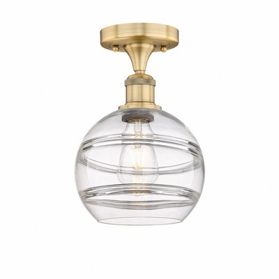 Rochester - 1 Light Semi-Flush Mount In Industrial Style-10 Inches Tall and 8 Inches Wide