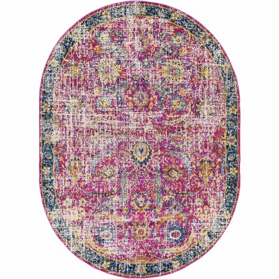 Hauteloom Vick Colorful Burgundy Rug