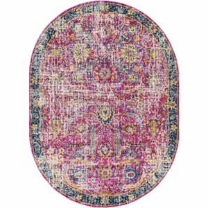 Hauteloom Vick Colorful Burgundy Rug - 1 of 4