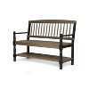 Classic Wooden Bench with storage space-Christopher Knight Home - 3 of 4
