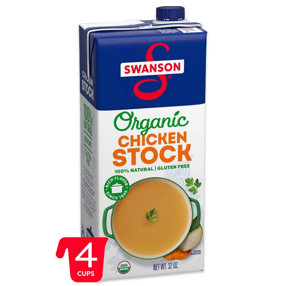 Swanson 100% Natural Gluten Free Organic Free-Range Chicken Stock - 32 fl oz