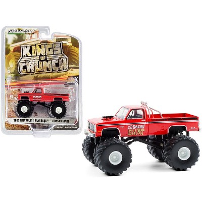 1987 Chevrolet Silverado Monster Truck "Crimson Giant" Red "Kings of Crunch" Series 8 1/64 Diecast Model Car by Greenlight
