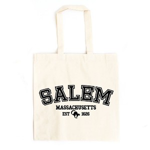 City Creek Prints Salem Massachusetts Canvas Tote Bag - 15x16 - Natural - 1 of 2