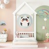 CAVINAS Twin/Full Size Bed Frame with House-Style Roof & Headboard Guardrails,Modern Floor Bed for Kids Room,Bedroom - 3 of 4