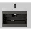Vynxaria 30" Gray Wall-Mounted Bathroom Vanity with Sink, Spacious Storage, One-Piece White Basin, Pre-assembled for Modern Bathrooms - 4 of 4