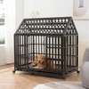 Dog Cage, Heavy-Duty Pet Crate With Roof And Window On Roof, Metal Pet Kennel Playpen With Lockable Wheels For Indoor Outdoor - 2 of 4