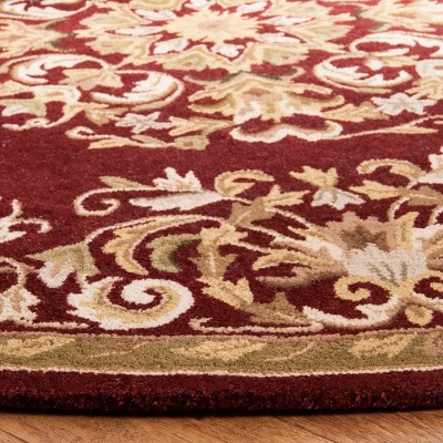 Heritage Red Hand-Tufted Wool Rectangular Area Rug