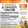 Turmeric Curcumin with BioPerine 2600mg with Ginger & Black Pepper Capsules - 60 Capsules;120 Capsules;180 capsules;240 Capsules - 2 of 4