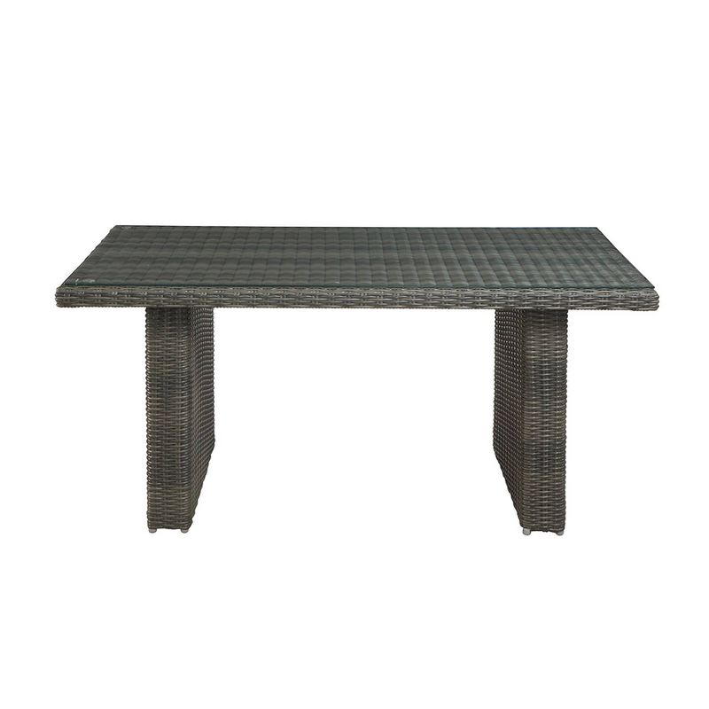 Asti Rectangle Wicker Outdoor Cocktail Table - Gray - Alaterre Furniture, 4 of 9