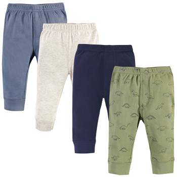 Touched by Nature Baby and Toddler Boy Organic Cotton Pants 4pk, Dino