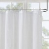 SEVOBAL Shower Curtain Sheer Fabric Shabby Chic Stripes Light Texture Modern Bathroom Decor Easy Care, White, 72"*72"*0.13" - 2 of 4